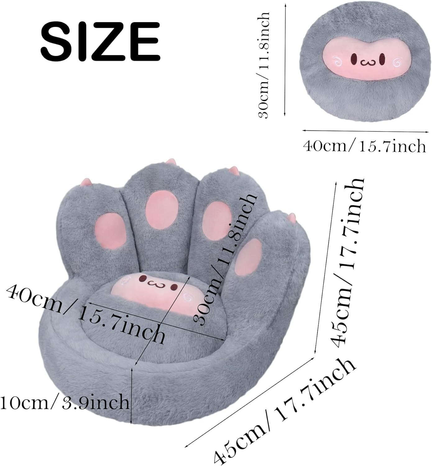 🐾 Coussin pour chien Kawaii – Patte de Chat & Mouton Rose 🐱💖
