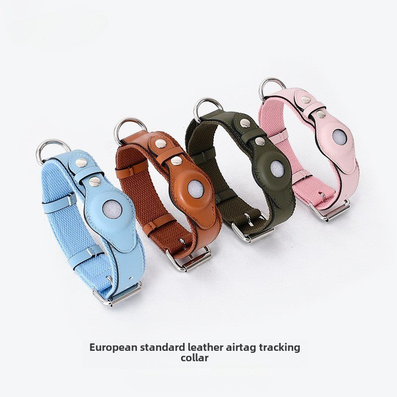 🐾 Collier pour Chien avec Tracker Apple Airtag – Cuir, Medium & Large 🐶