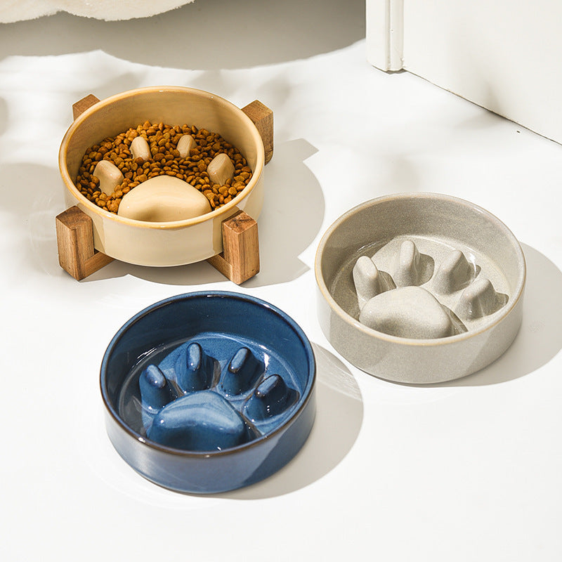 🐾🍽️ Gamelle en Céramique avec Support Bois – Design Élégant Japonais & Confortable