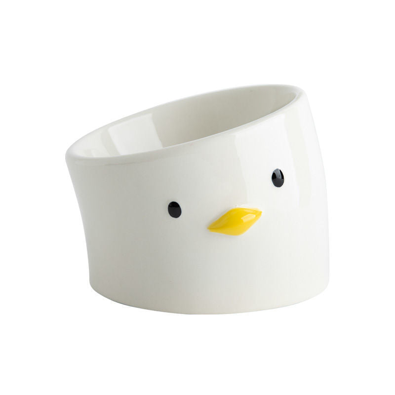 🍽️🐾 Gamelle en Céramique pour Chat/Chien – Design Plat ou Incliné Poule
