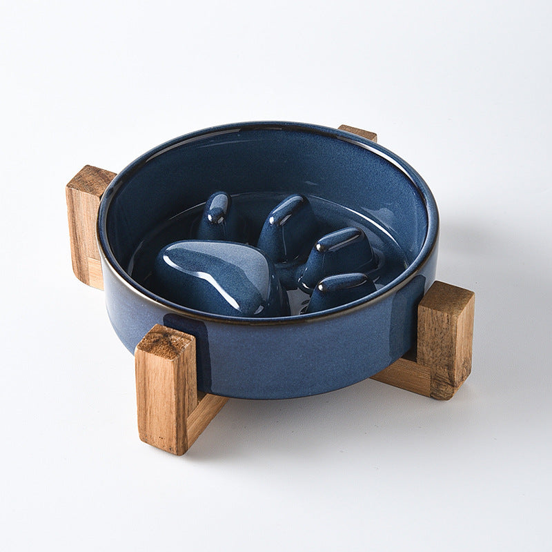 🐾🍽️ Gamelle en Céramique avec Support Bois – Design Élégant Japonais & Confortable