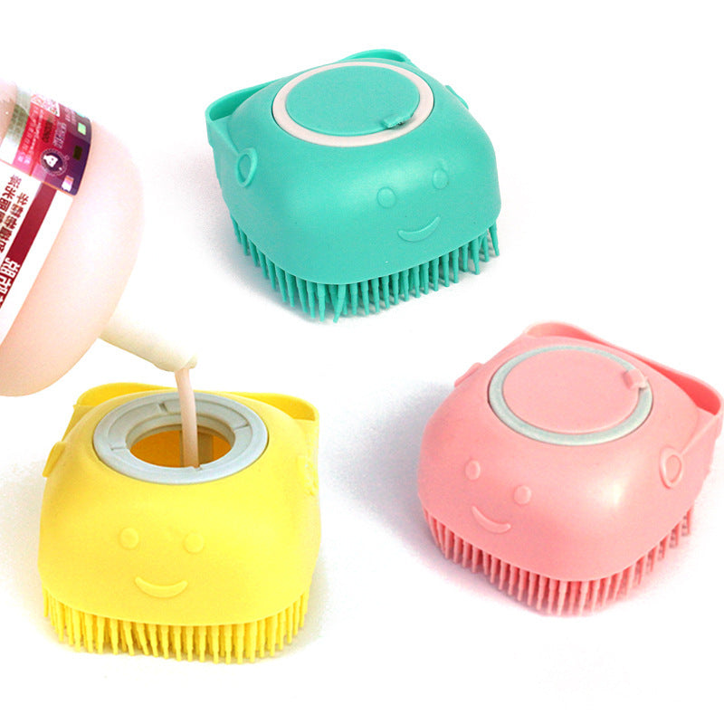 🐾 Brosse de Bain & Massage en Silicone pour Chiens et Chats – Douce et Portable 🛁