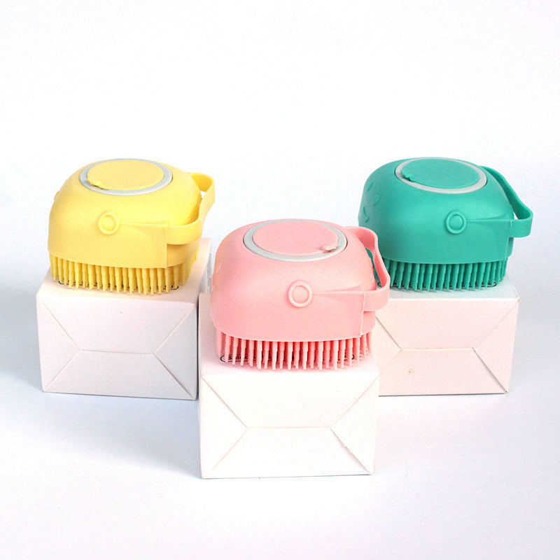 🐾 Brosse de Bain & Massage en Silicone pour Chiens et Chats – Douce et Portable 🛁