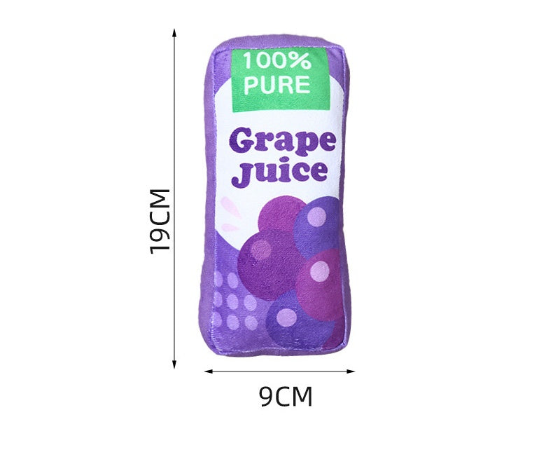 Jouet en peluche – Bouteille de jus 🍎🍇🍊