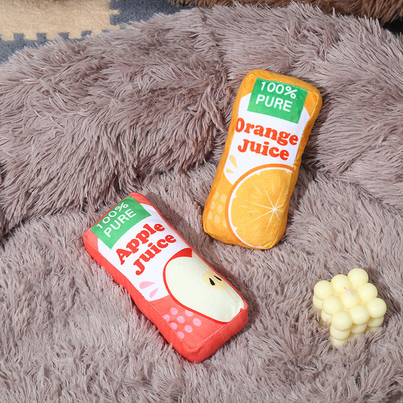 Jouet en peluche – Bouteille de jus 🍎🍇🍊