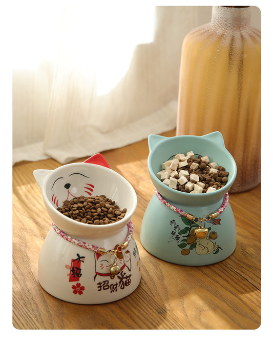 🐶🐱 Crazy Dog & Lucky Cat – Gamelle Céramique
