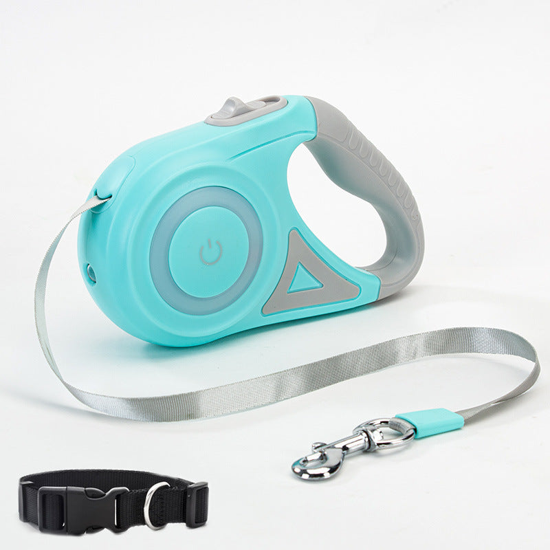 ✨ Laisse Rétractable avec Collier – Traction Automatique pour Chiens & Chats (Petit/Moyen)