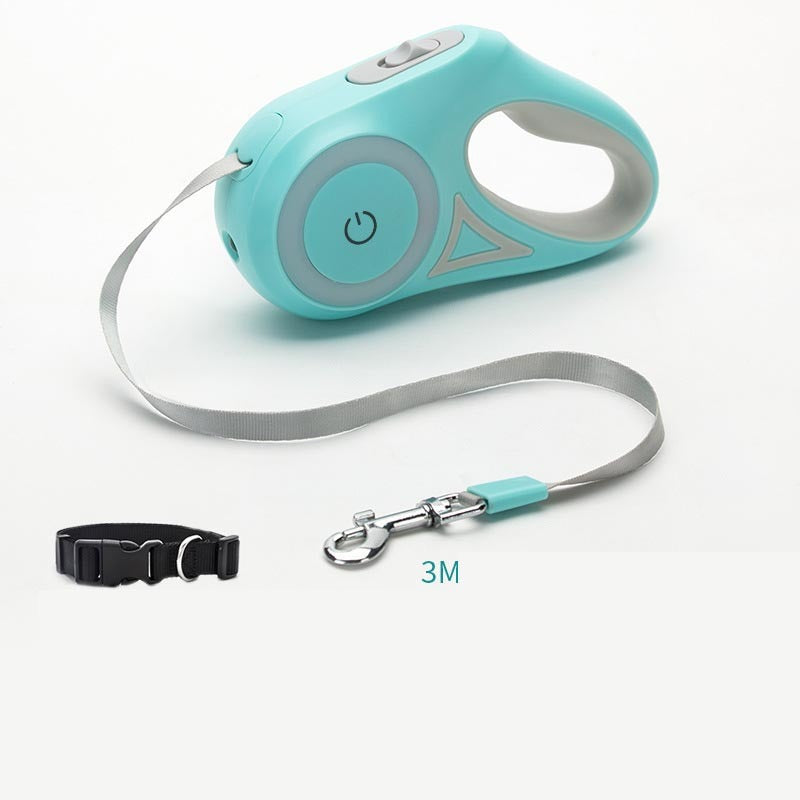 ✨ Laisse Rétractable avec Collier – Traction Automatique pour Chiens & Chats (Petit/Moyen)