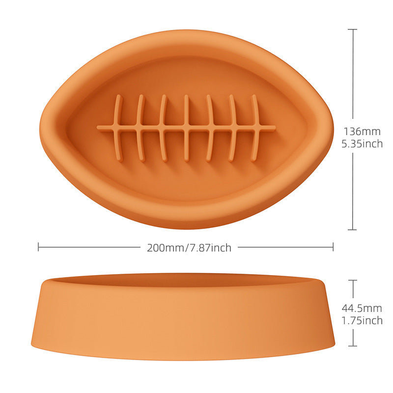 🏈 Gamelle Slow Food Rugby en Silicone – Orange 🍊