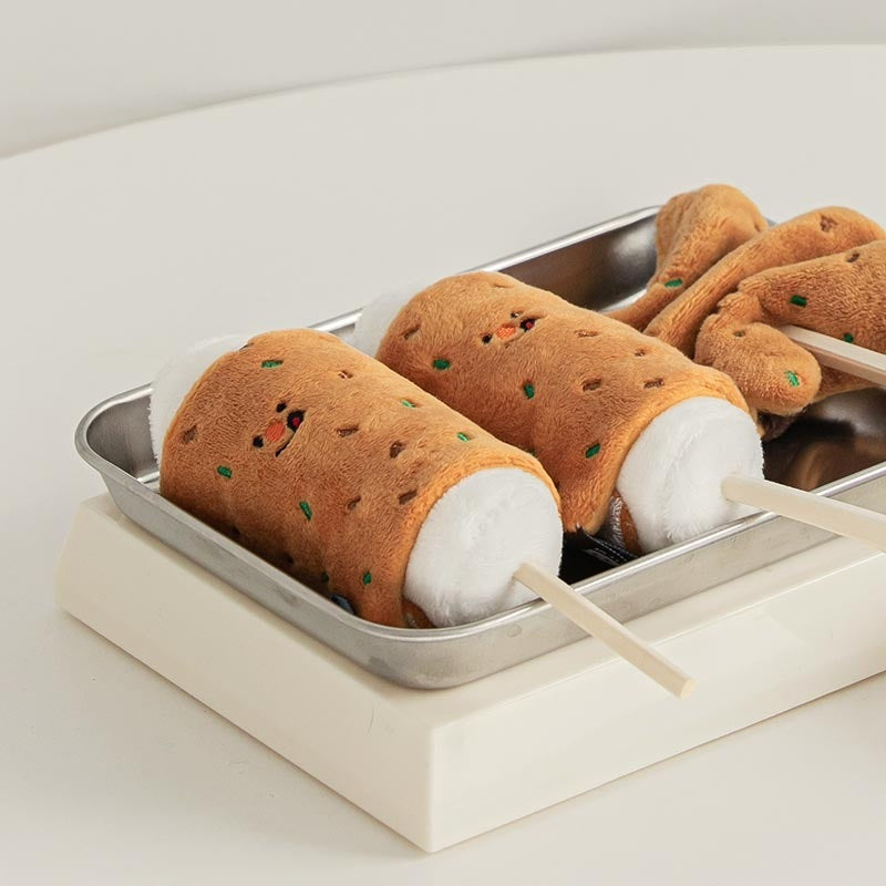 🐾 Jouet Sonore en Peluche – Rice Cake 🍘
