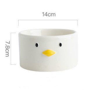 🍽️🐾 Gamelle en Céramique pour Chat/Chien – Design Plat ou Incliné Poule