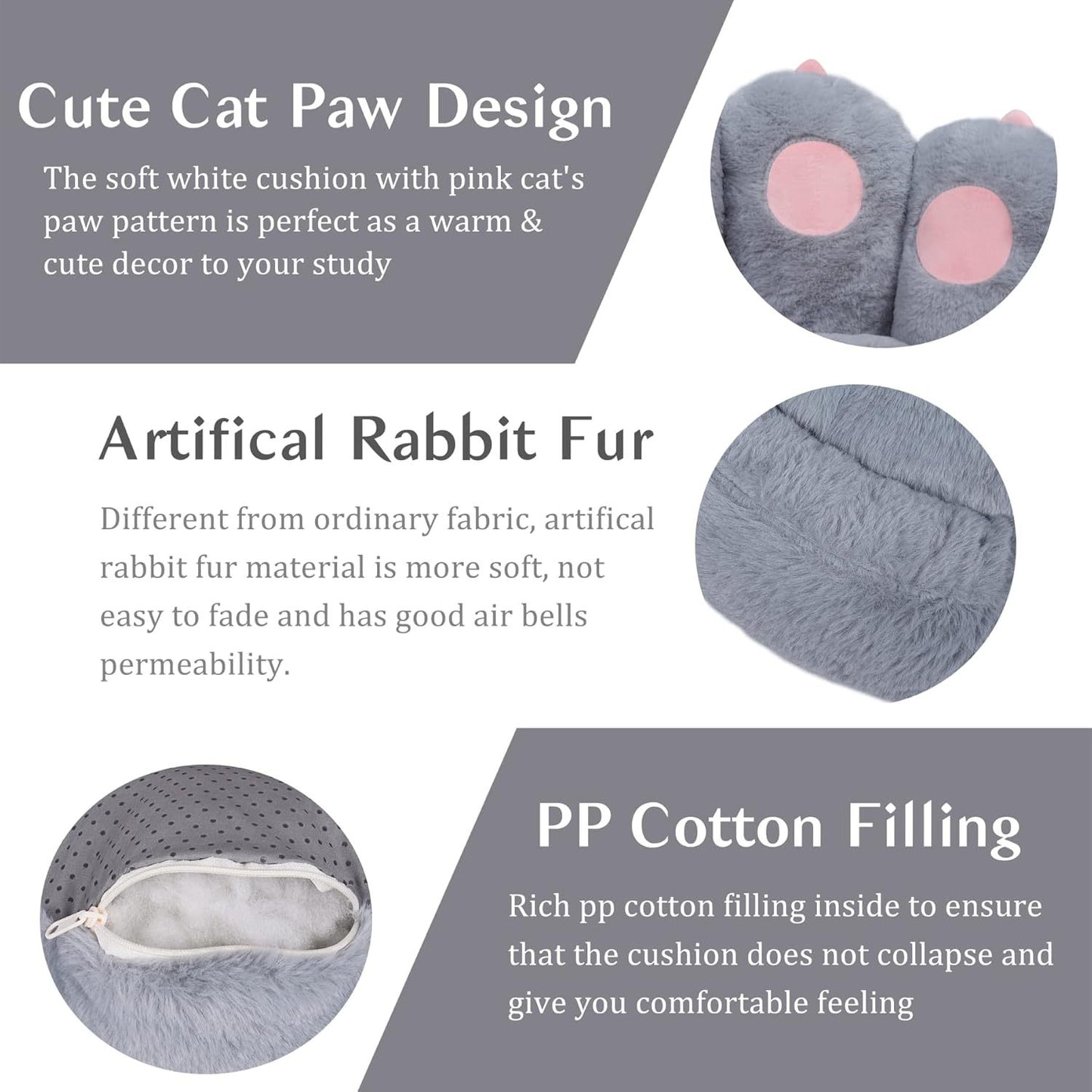 🐾 Coussin pour chien Kawaii – Patte de Chat & Mouton Rose 🐱💖