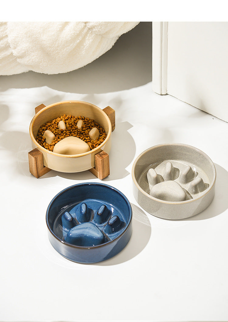 🐾🍽️ Gamelle en Céramique avec Support Bois – Design Élégant Japonais & Confortable