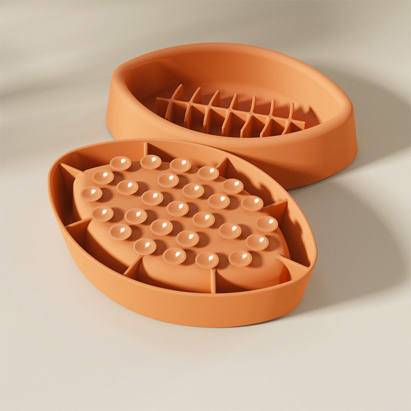 🏈 Gamelle Slow Food Rugby en Silicone – Orange 🍊