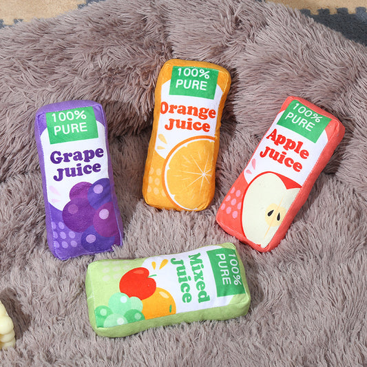 Jouet en peluche – Bouteille de jus 🍎🍇🍊
