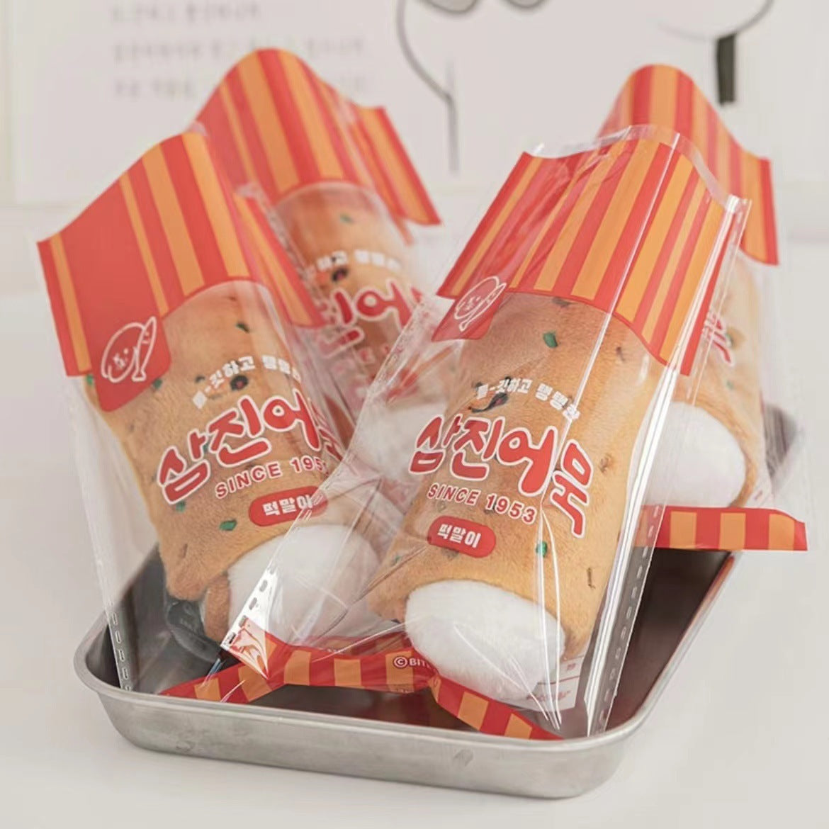 🐾 Jouet Sonore en Peluche – Rice Cake 🍘