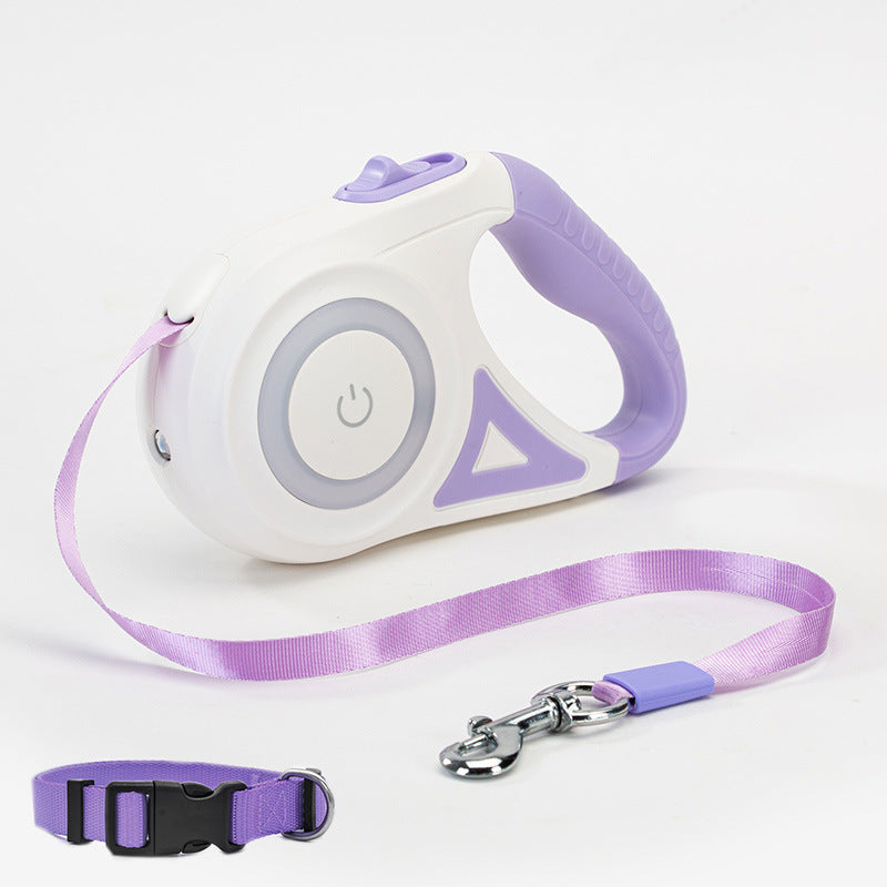 ✨ Laisse Rétractable avec Collier – Traction Automatique pour Chiens & Chats (Petit/Moyen)