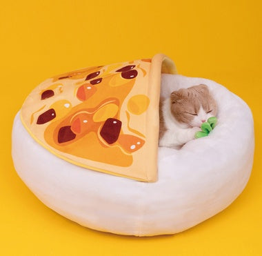 🐱 Panier pour Chat/Chien Curry Rice – Douillet & Confortable 🍛💛