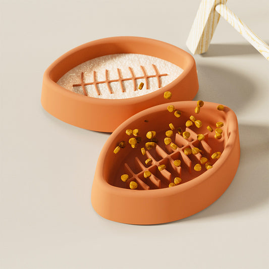 🏈 Gamelle Slow Food Rugby en Silicone – Orange 🍊
