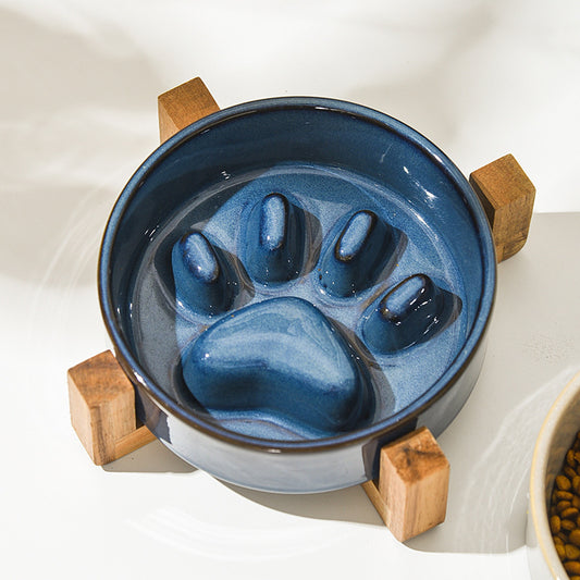 🐾🍽️ Gamelle en Céramique avec Support Bois – Design Élégant Japonais & Confortable